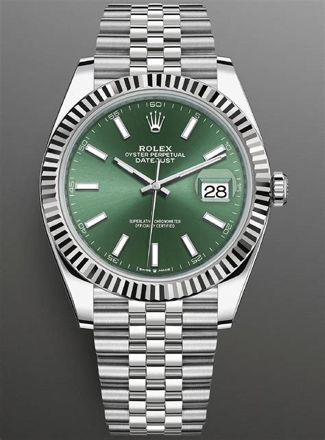 rolex oyster perpetual datejust green dial|new Rolex Datejust 41 2021.